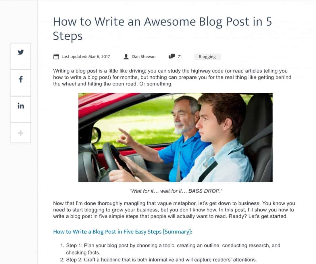how to write. an awesome blog in 5 steps