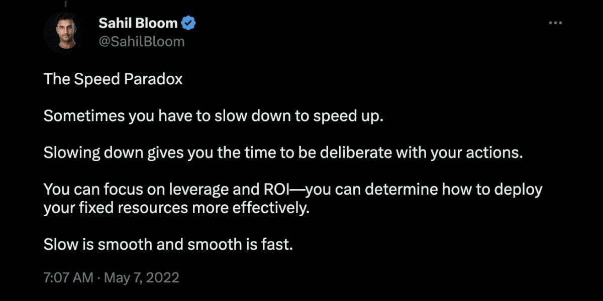 The Speed Paradox