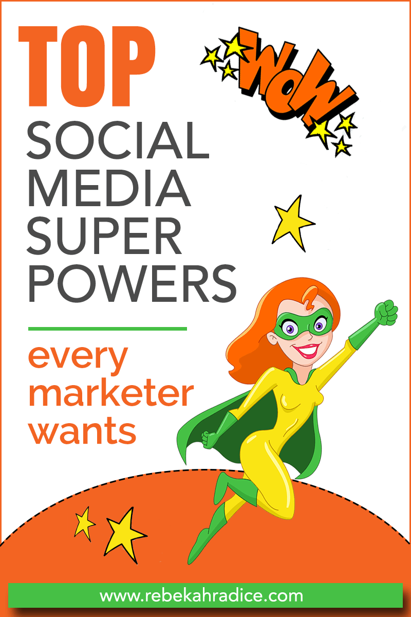 Top Social Media Super Powers Every Marketer Wants banner with a cartoon superwoman character