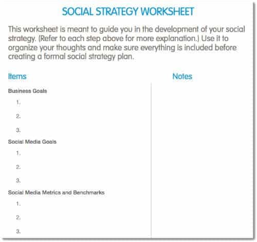 social media strategy example