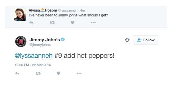Jimmy John's tweet
