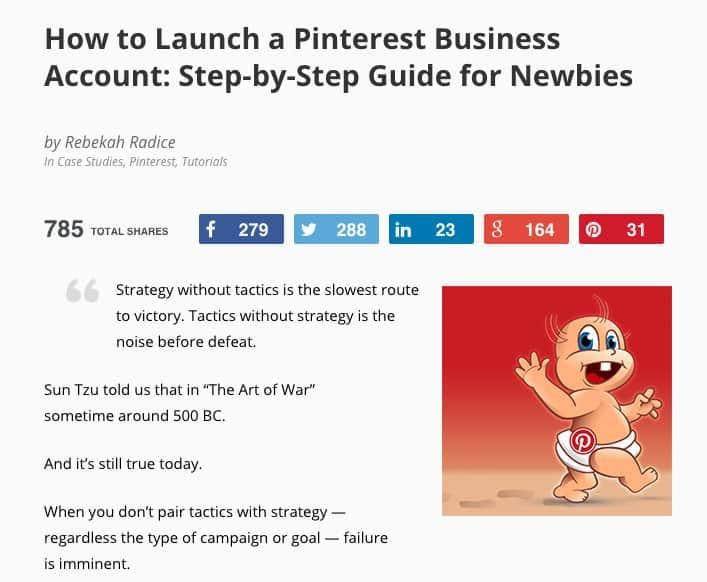 an image of a blog post with title how to launch a pinterest business account: step-by-step guide for newbies