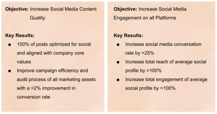 Goals for Social Media Impact