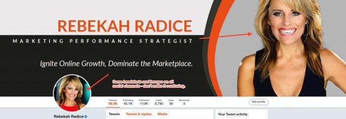 Screenshot of Rebekah Radice's Facebook Cover